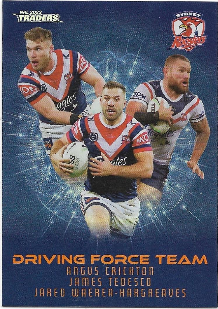 2023 Nrl Traders Titanium Driving Force Team Case Card (DFT14) Roosters 04/45