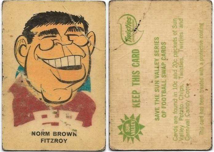 1968 Twisties Fitzroy – Norm Brown (Reverse – Keep This Card)