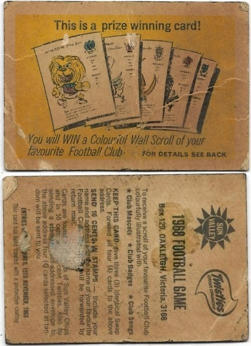 1968 Twisties Prize Card – Wall Scroll