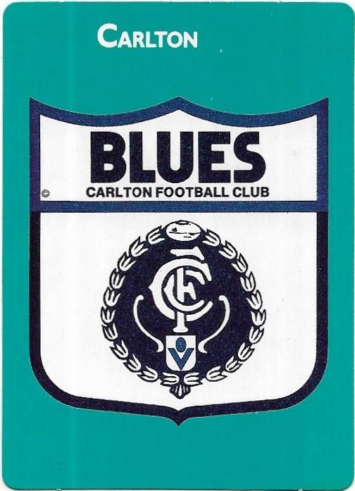 1988 Scanlens (1) Carlton Logo