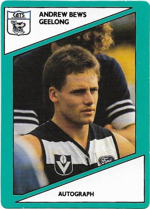 1988 Scanlens (54) Andrew Bews Geelong