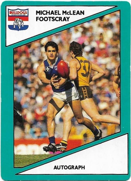 1988 Scanlens (68) Michael McLean Footscray