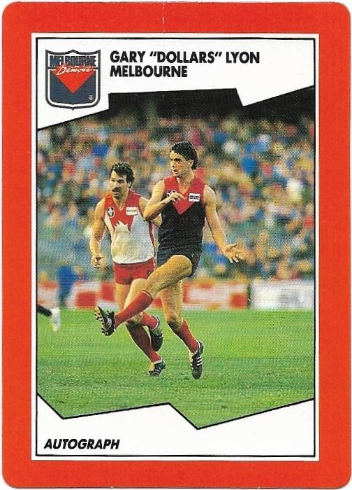 1989 Scanlens (18) Gary Lyon Melbourne