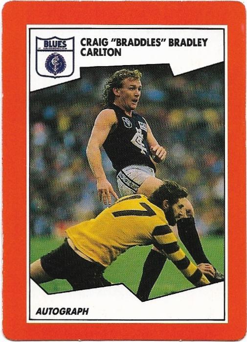 1989 Scanlens (28) Craig Bradley Carlton