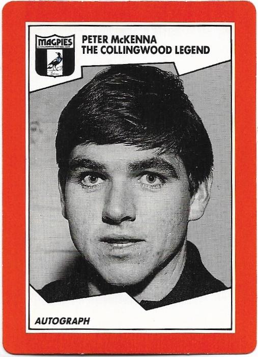 1989 Scanlens (47) Peter McKenna Legend Collingwood