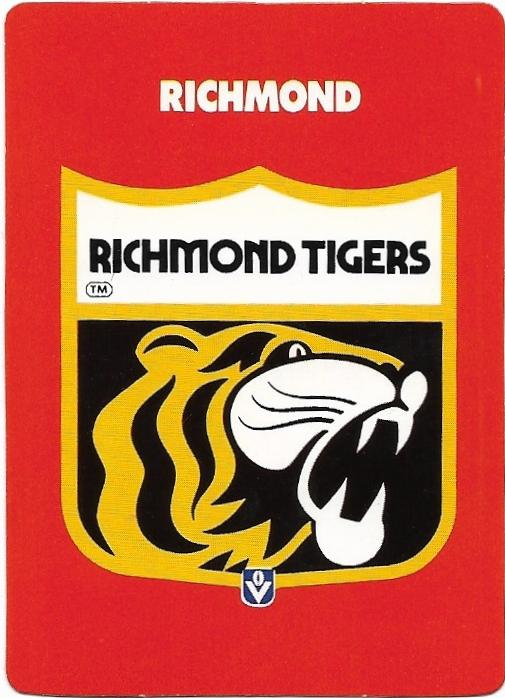 1989 Scanlens (106) Logo Richmond