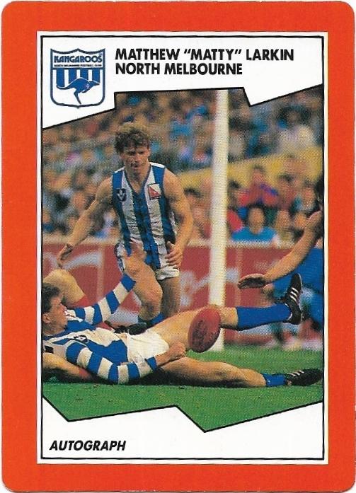 1989 Scanlens (120) Matthew Larkin North Melbourne