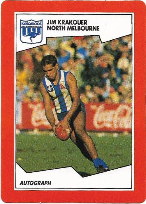1989 Scanlens (122) Jim Krakouer North Melbourne