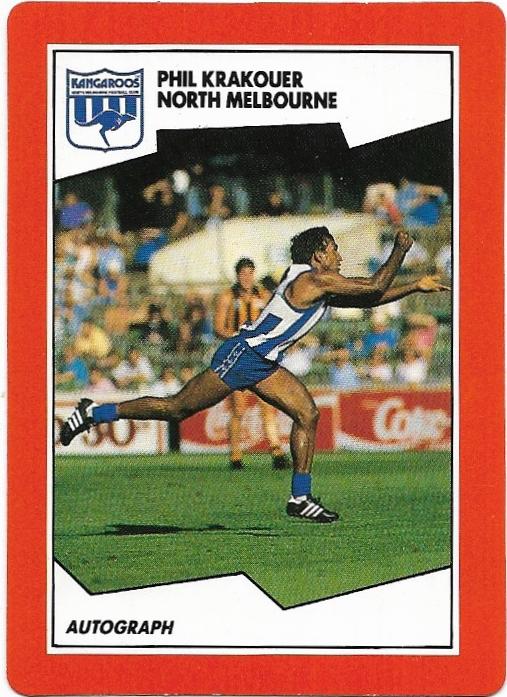 1989 Scanlens (123) Phil Krakouer North Melbourne