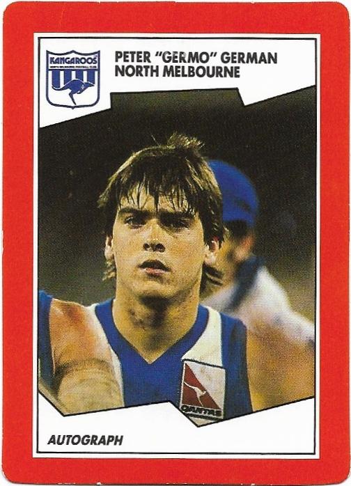 1989 Scanlens (125) Peter German North Melbourne