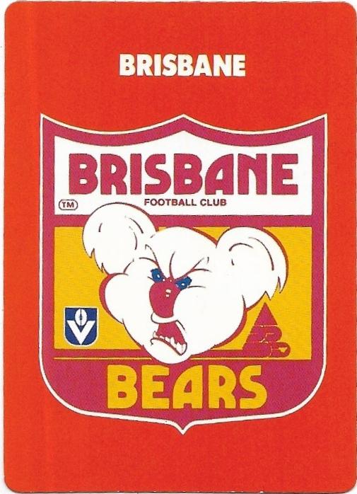 1989 Scanlens (139) Logo Brisbane