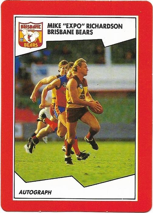 1989 Scanlens (141) Mike Richardson Brisbane