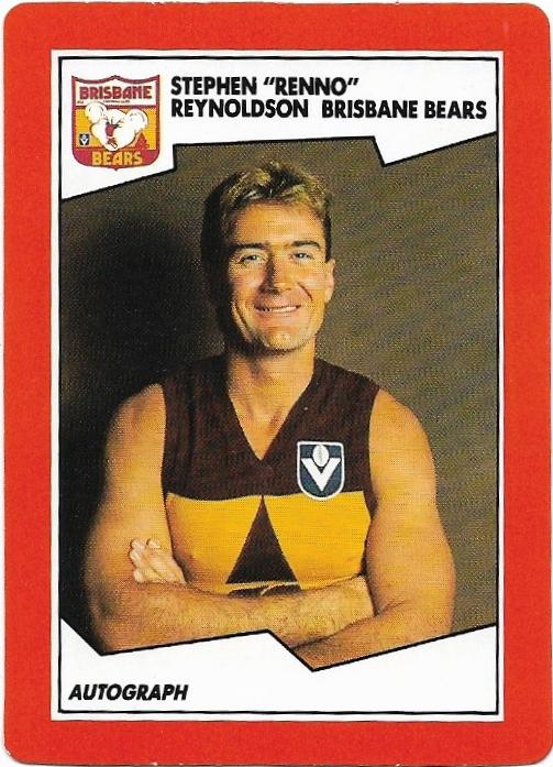1989 Scanlens (142) Stephen Reynoldson Brisbane