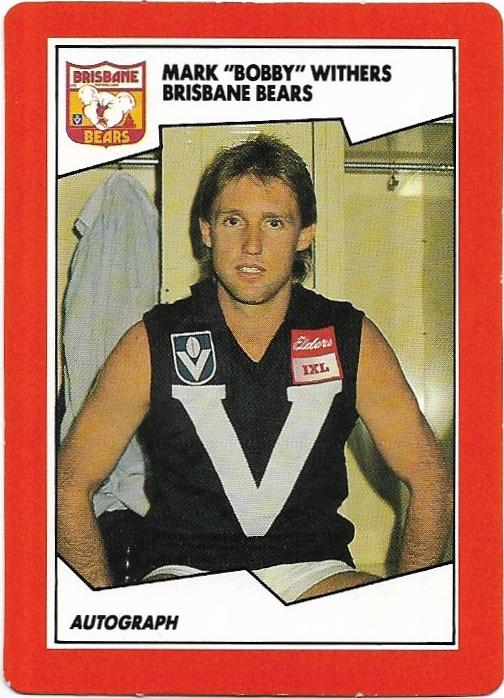 1989 Scanlens (143) Mark Withers Brisbane