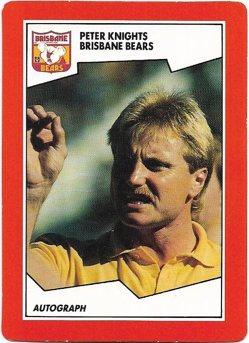 1989 Scanlens (149) Peter Knights Brisbane