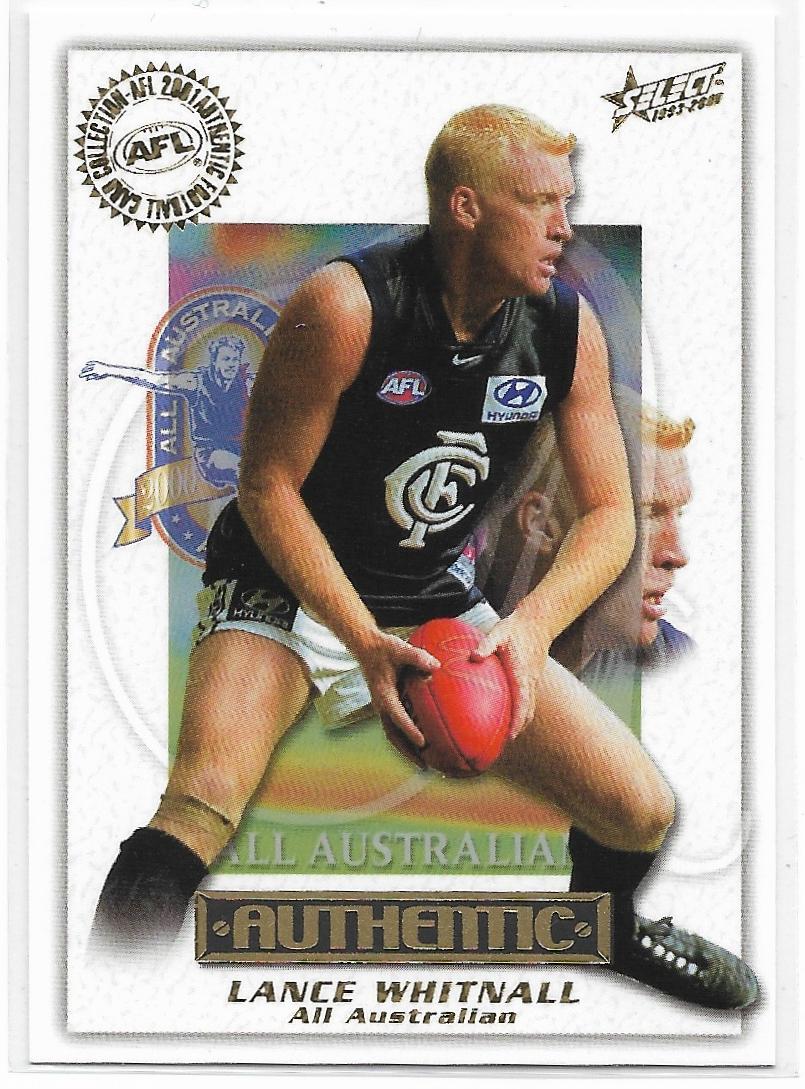 2001 Select Authentic All Australian (AA6) Lance Whitnall Carlton