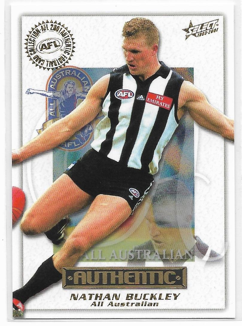 2001 Select Authentic All Australian (AA9) Nathan Buckley Collingwood