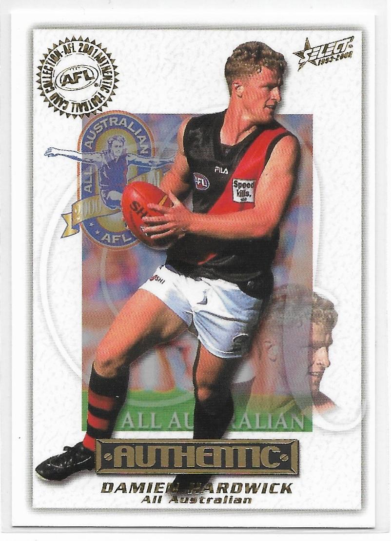 2001 Select Authentic All Australian (AA11) Damien Hardwick Essendon
