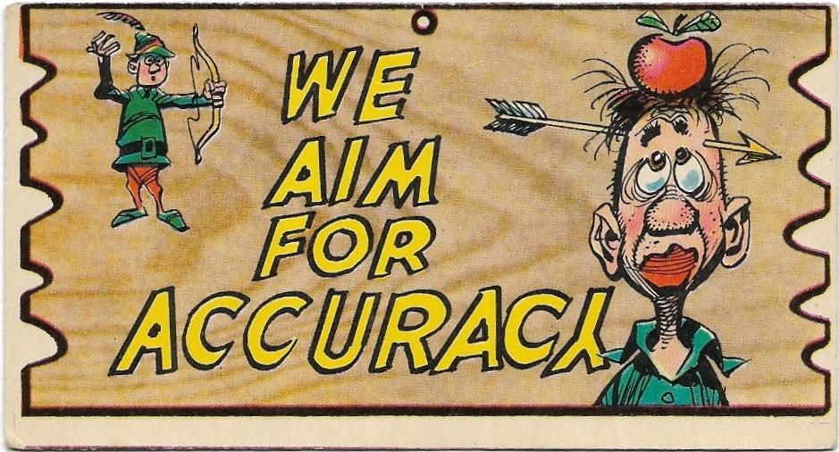 1965 AB&C Wacky Plak (6) We Aim For Accuracy