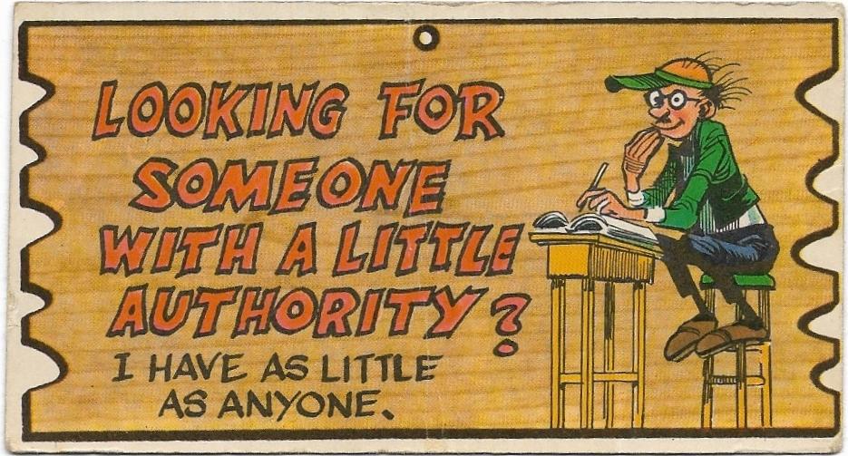 1965 AB&C Wacky Plak (24) Looking For Someone With A Little Authority