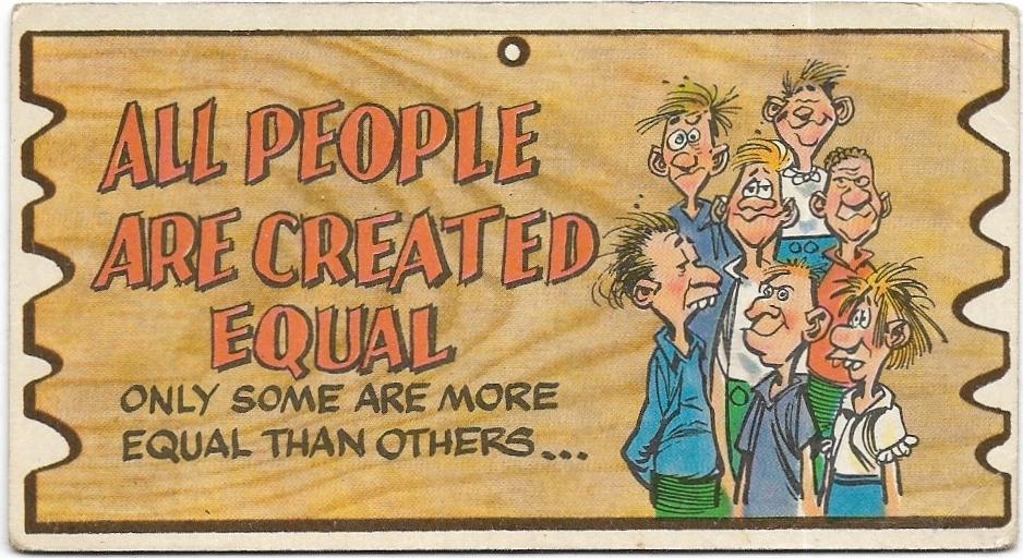1965 AB&C Wacky Plak (31) All People Are Created Equal.