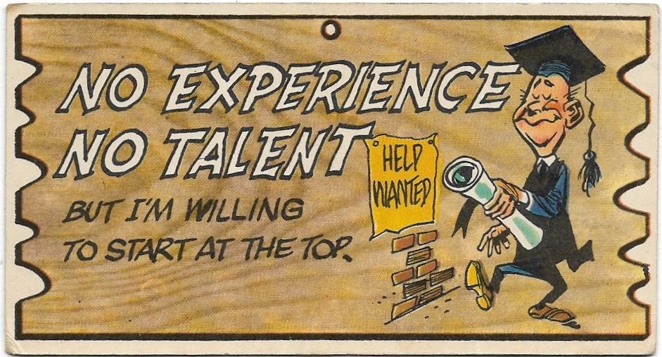 1965 AB&C Wacky Plak (71) No Experience No Talent