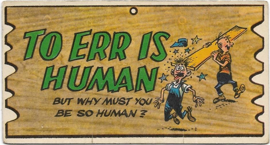 1965 AB&C Wacky Plak (83) To Err Is Human