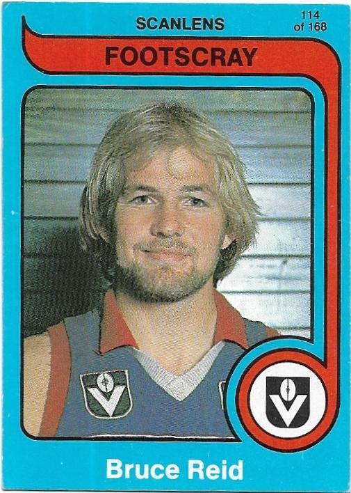 1980 Scanlens (114) Bruce Reid Footscray