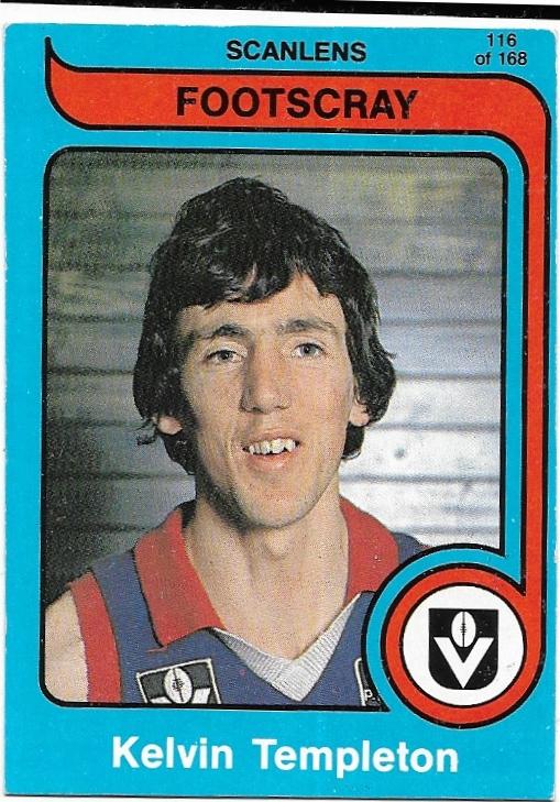 1980 Scanlens (116) Kelvin Templeton Footscray