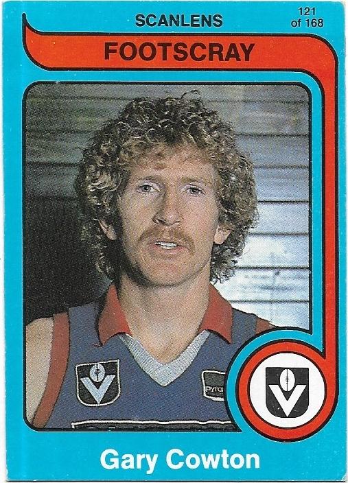 1980 Scanlens (121) Gary Cowton Footscray