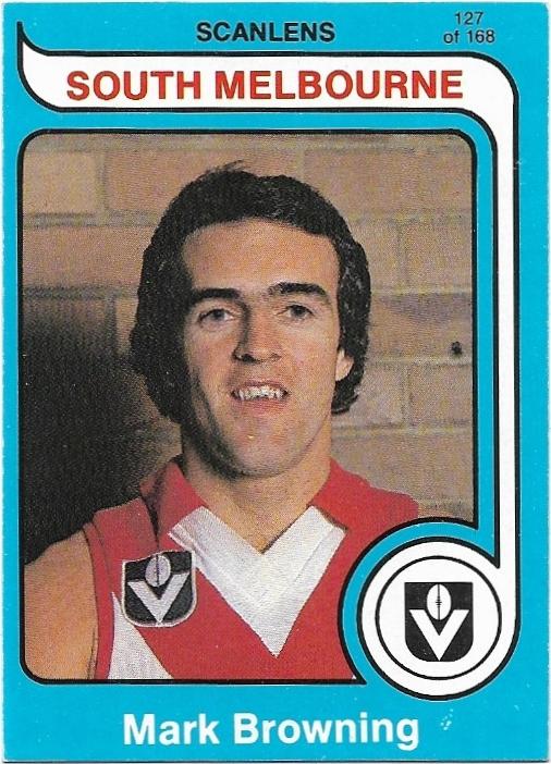 1980 Scanlens (127) Mark Browning South Melbourne