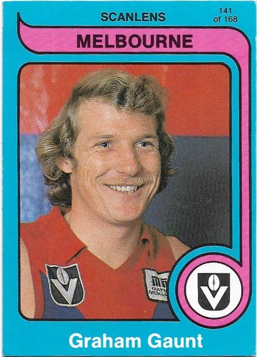 1980 Scanlens (141) Graham Gaunt Melbourne