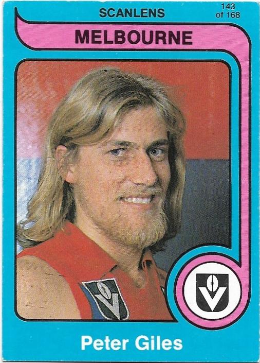 1980 Scanlens (143) Petre Giles Melbourne (Rookie Card)