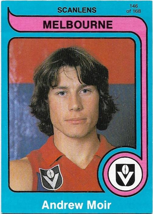 1980 Scanlens (146) Andrew Moir Melbourne (Rookie Card)