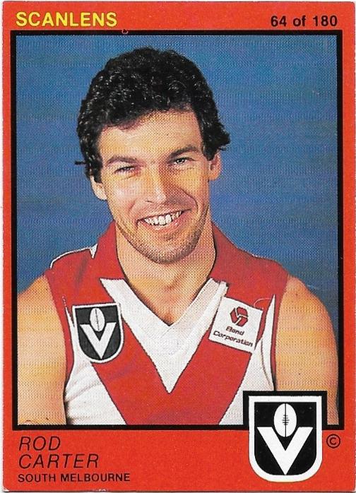 1982 Scanlens (64) Rod Carter South Melbourne