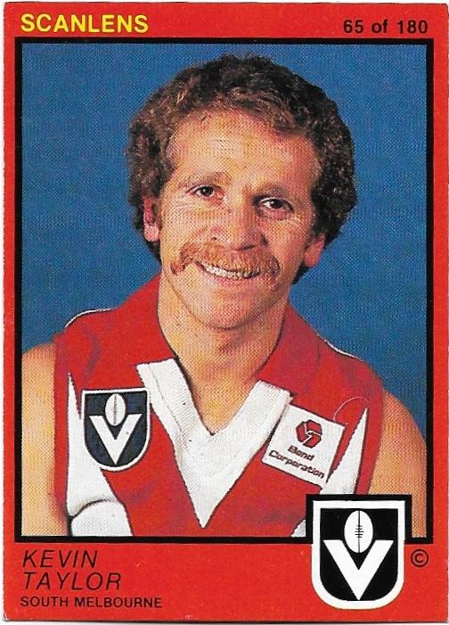 1982 Scanlens (65) Kevin Taylor South Melbourne