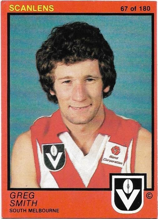 1982 Scanlens (67) Greg Smith South Melbourne