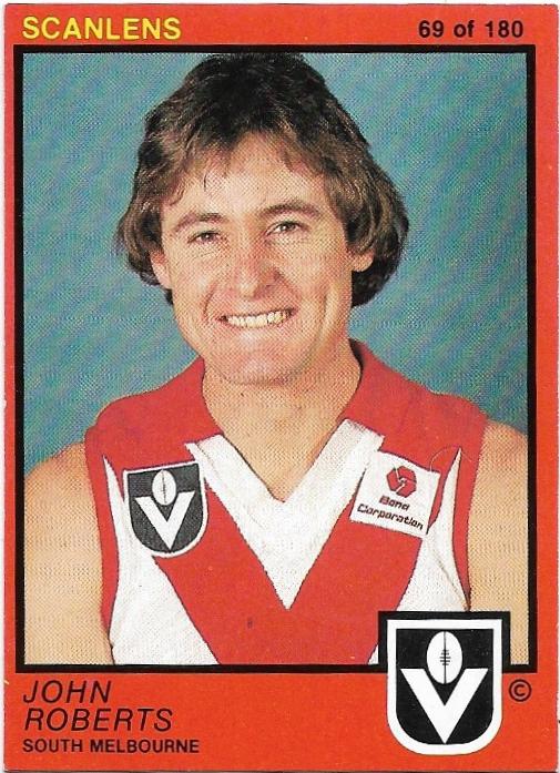 1982 Scanlens (69) John Roberts South Melbourne