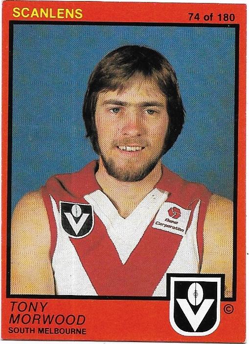 1982 Scanlens (74) Tony Morwood South Melbourne