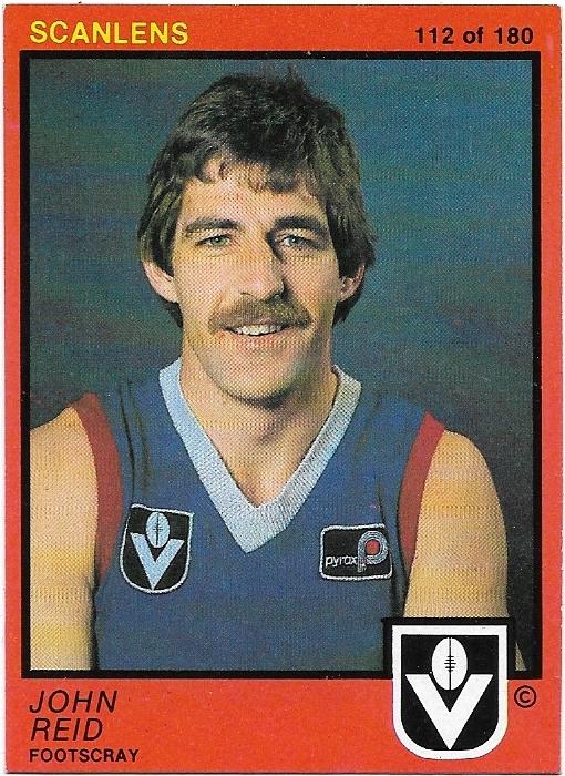 1982 Scanlens (112) John Reid Footscray