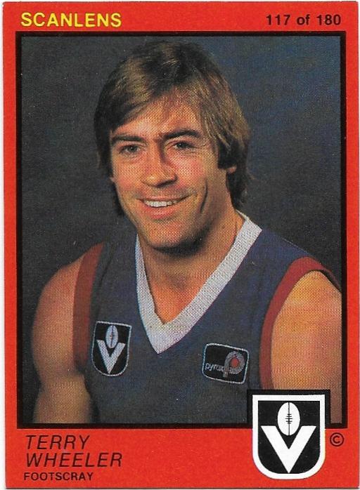 1982 Scanlens (117) Terry Wheeler Footscray