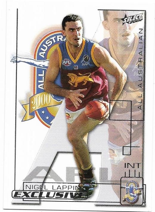 2002 Select Exclusive All Australian (AA20) Nigel Lappin Brisbane