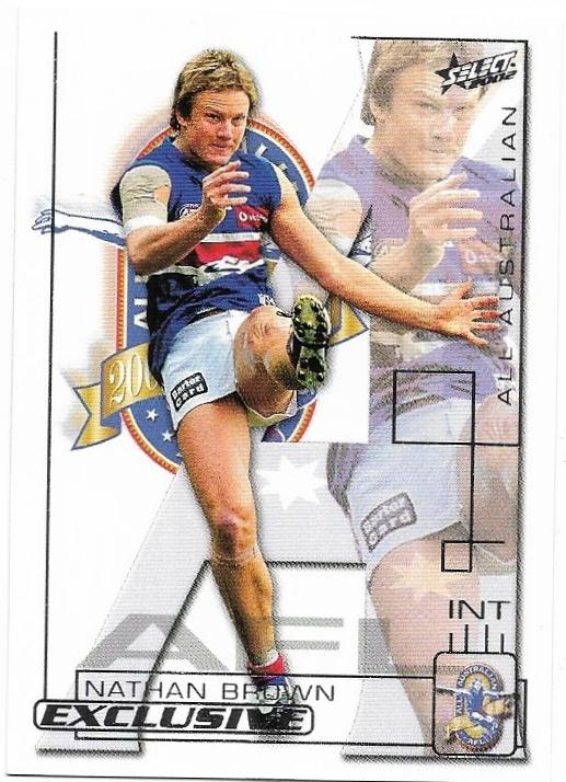 2002 Select Exclusive All Australian (AA22) Nathan Brown Western Bulldogs