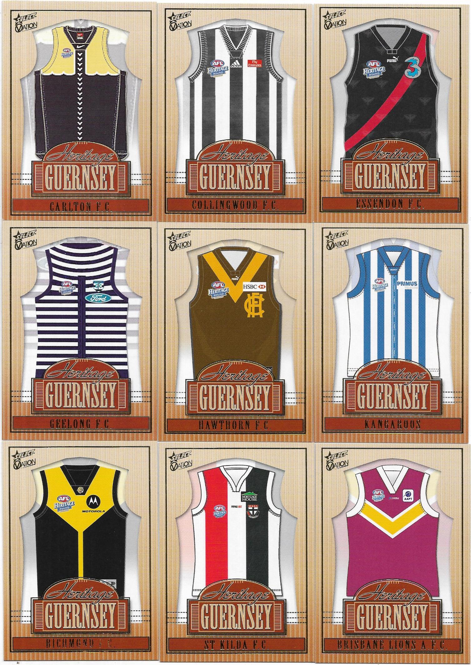 2004 Select Ovation Heritage Guernsey Full Set (16 Cards)