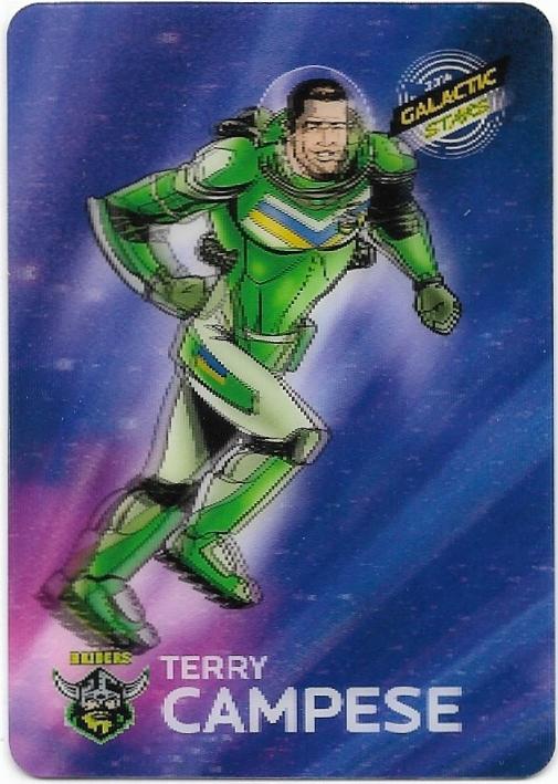 2014 Nrl Traders Galactic Stars 3D (AGS3) Terry Campese Raiders