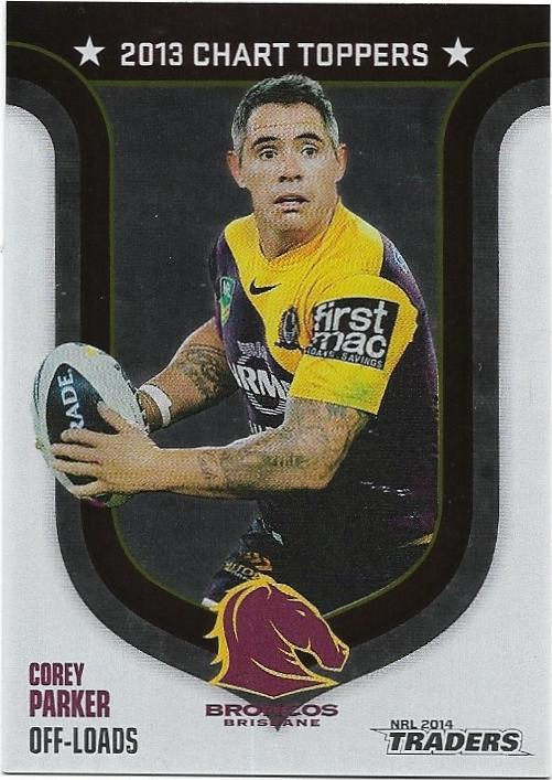 2014 Nrl Traders Season To Remember (SR6) Chart Toppers – Corey Parker Broncos