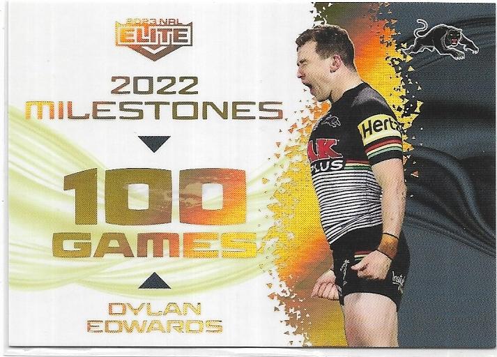 2023 Nrl Elite Milestone Case Card (M11) Dylan Edwards Panthers 28/42