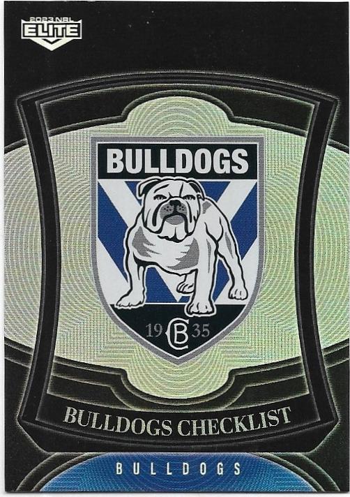 2023 Nrl Elite Silver Special Parallel (P019) Checklist Bulldogs