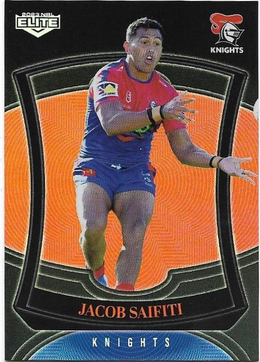 2023 Nrl Elite Silver Special Parallel (P080) Jacob Saifiti Knights