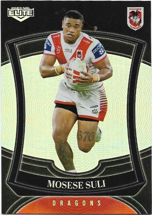 2023 Nrl Elite Silver Special Parallel (P126) Moses Suli Dragons